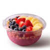 Tigela De Acai Primo, Tigela De Morangos Em Pedaços Ou Tigela De Frutas Com Iogurte Grego